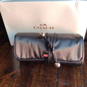 COACH SATIN JEWELRY ROLL